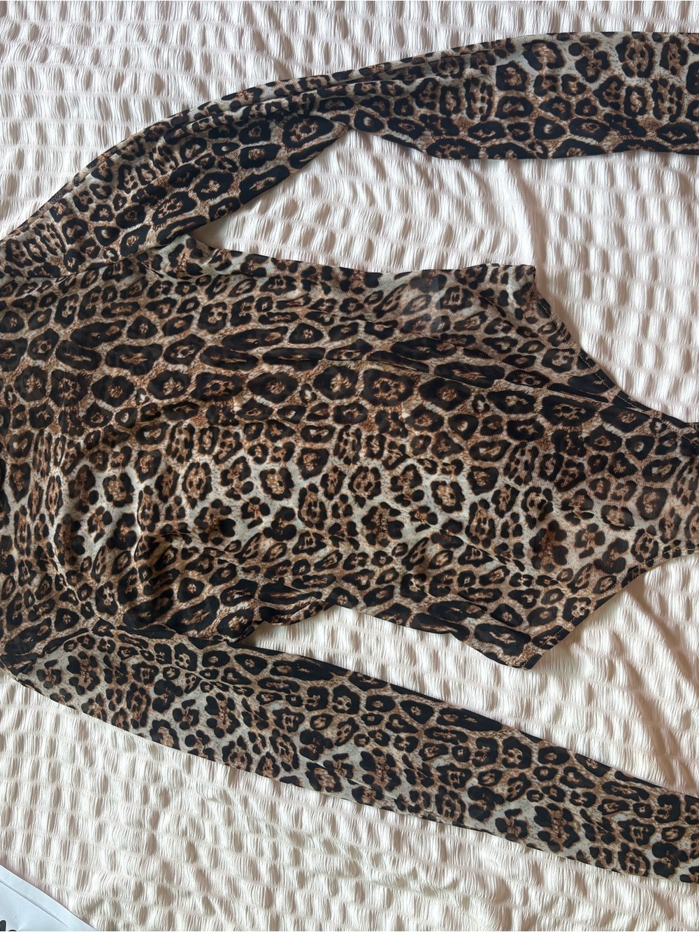 Hera Collection Leopard Print Long Sleeve Bodysuit - Brown & Black